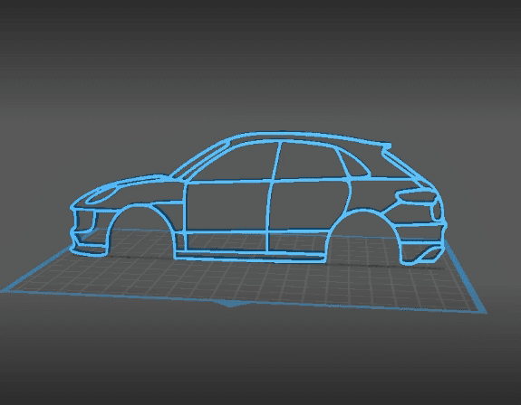 Porsche - Macan Wall Art 3d model