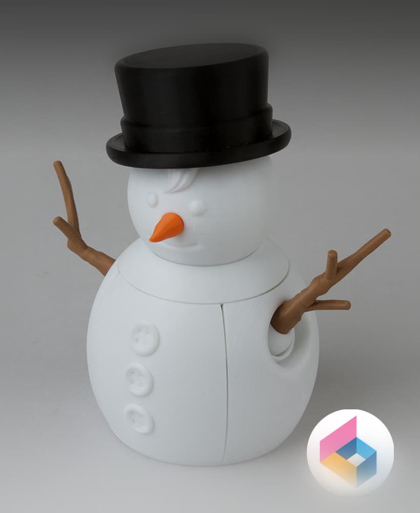 Foldable Snowman 3d model