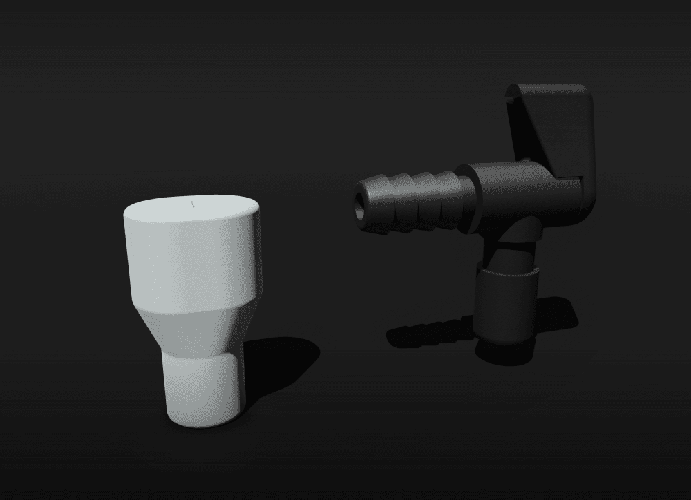 Muzzle for Hydration Hose and Refill Valve 3d model