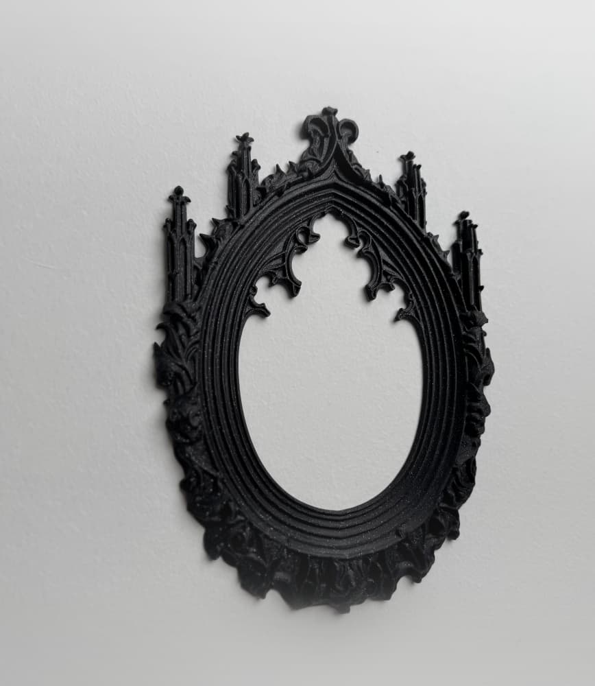 Gothic Oval Frame Cathedral Wall Frame Baroque Style Gothic Decor 3d model