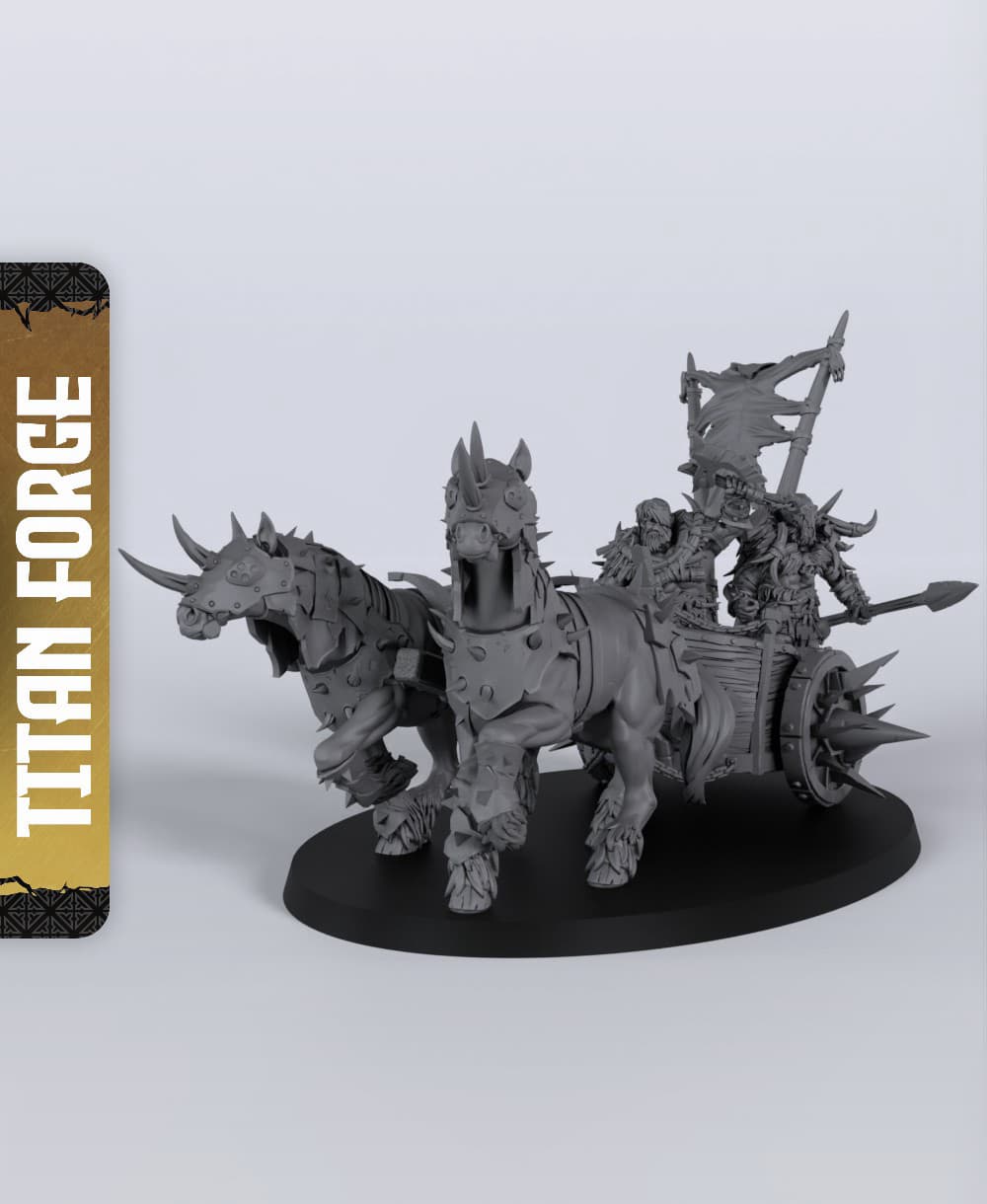 Chariots - With Free Dragon - 5e DnD Inspired for RPG and Wargamers 3d model