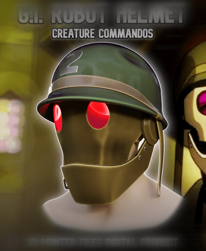 G.I. Robot Cosplay Helmet/Mask Outfit Creature Commandos 3d model