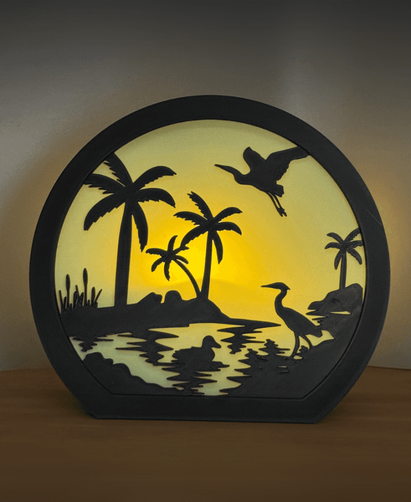 Heron Lamp Serene Lamp Heron Light Night Light Tea light Holder Candle Holder 3d model