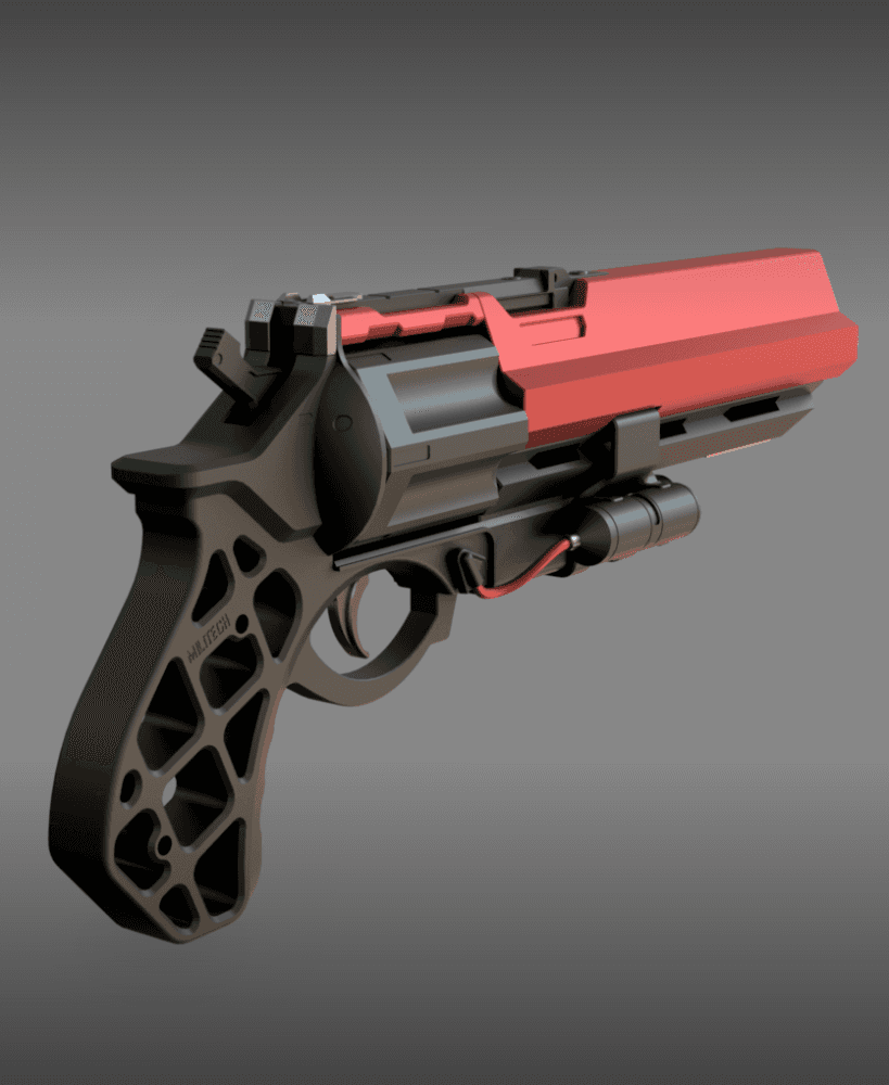 Custom Eyasluna Hand Cannon – Futuristic Revolver Model 3d model