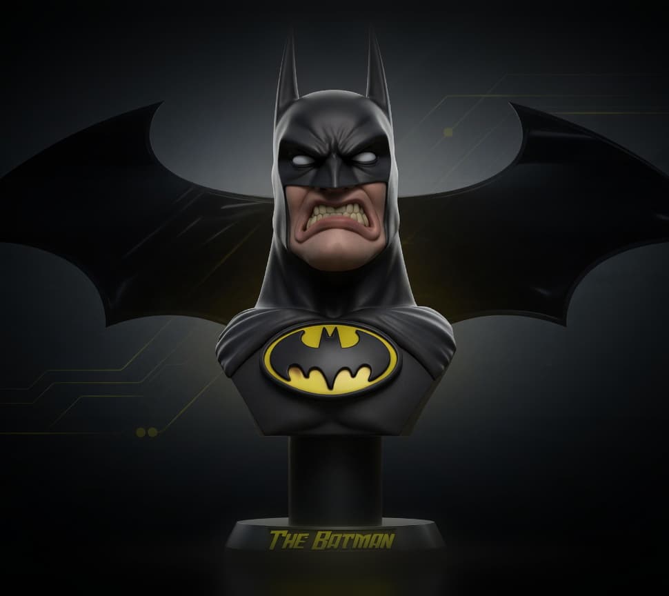 The Batman head Bust 3d model