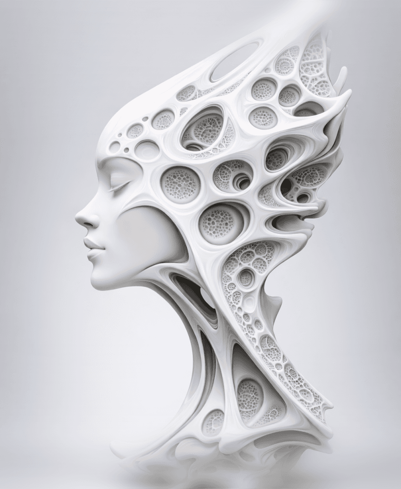 Voronoi Alien Queen Bust STL – Organic Sci-Fi Sculpture for 3D Printing 3d model
