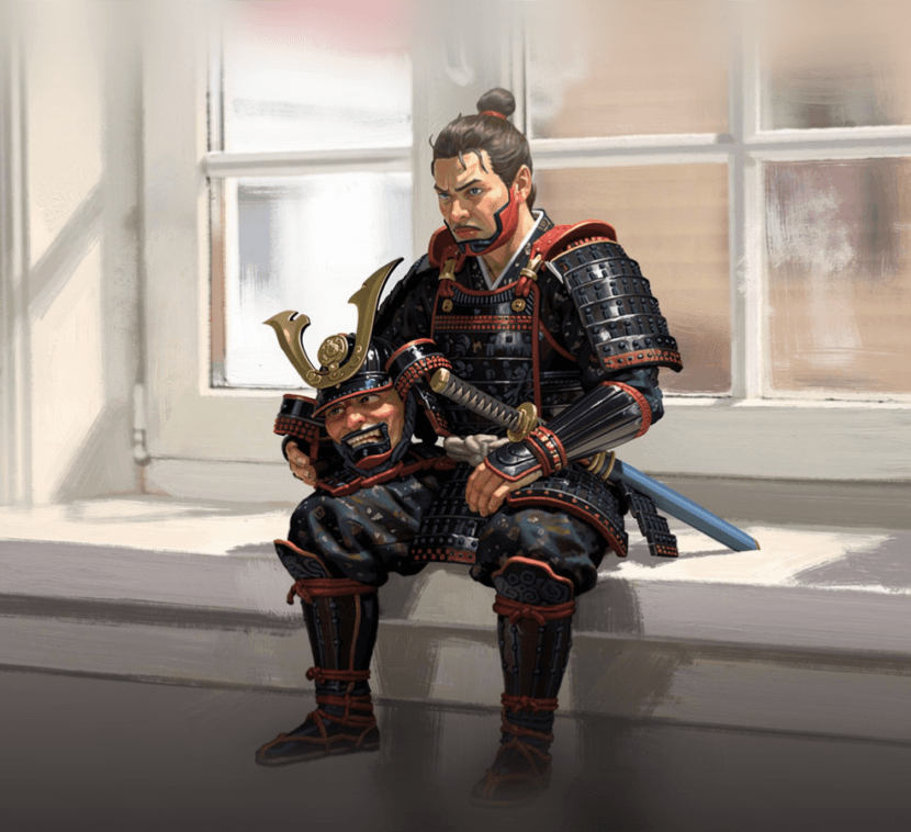 Samurai Sitting 3d model