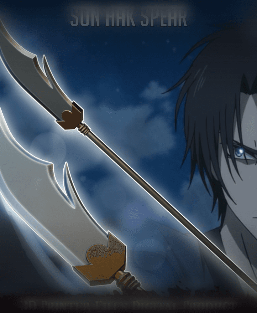 Hak Son Akatsuki No Yona Cosplay Spear 3d model