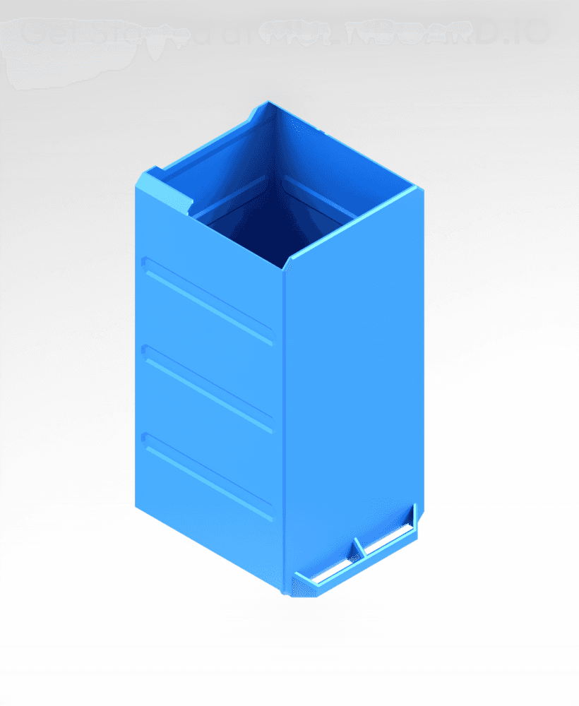 2x4x2 LU - Magnetic - Simple Multibin Drawer 3d model
