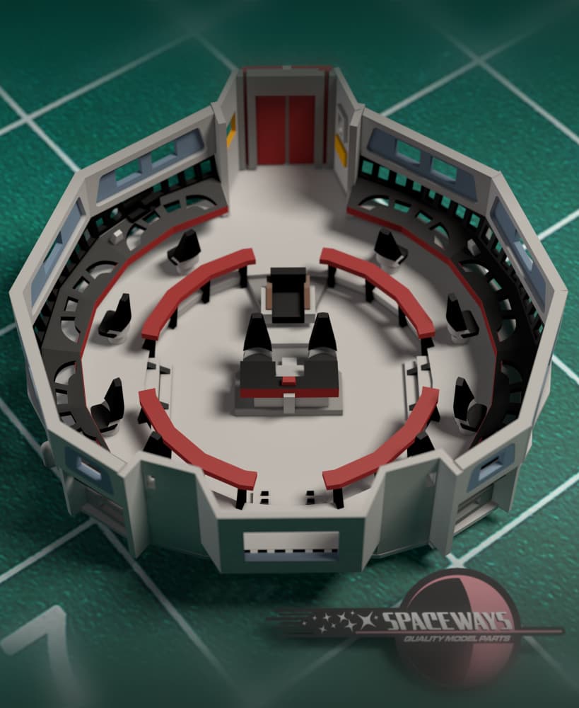 1/350 TOS Bridge with Centered Turbolift 3d model