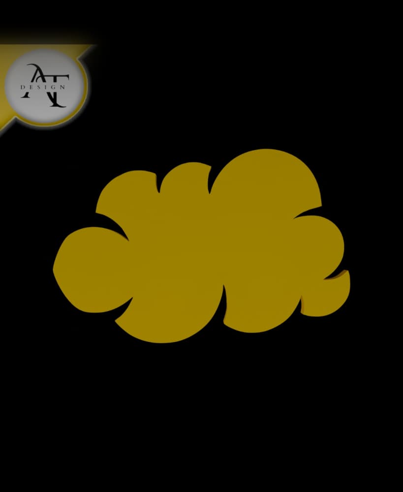 Simple Cloud Symbol - 2D Art 3d model