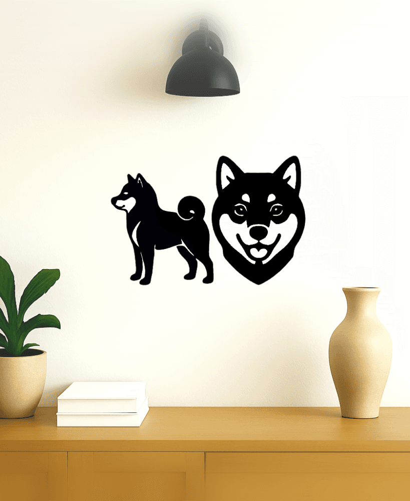 Décoration murale de chien 3d model