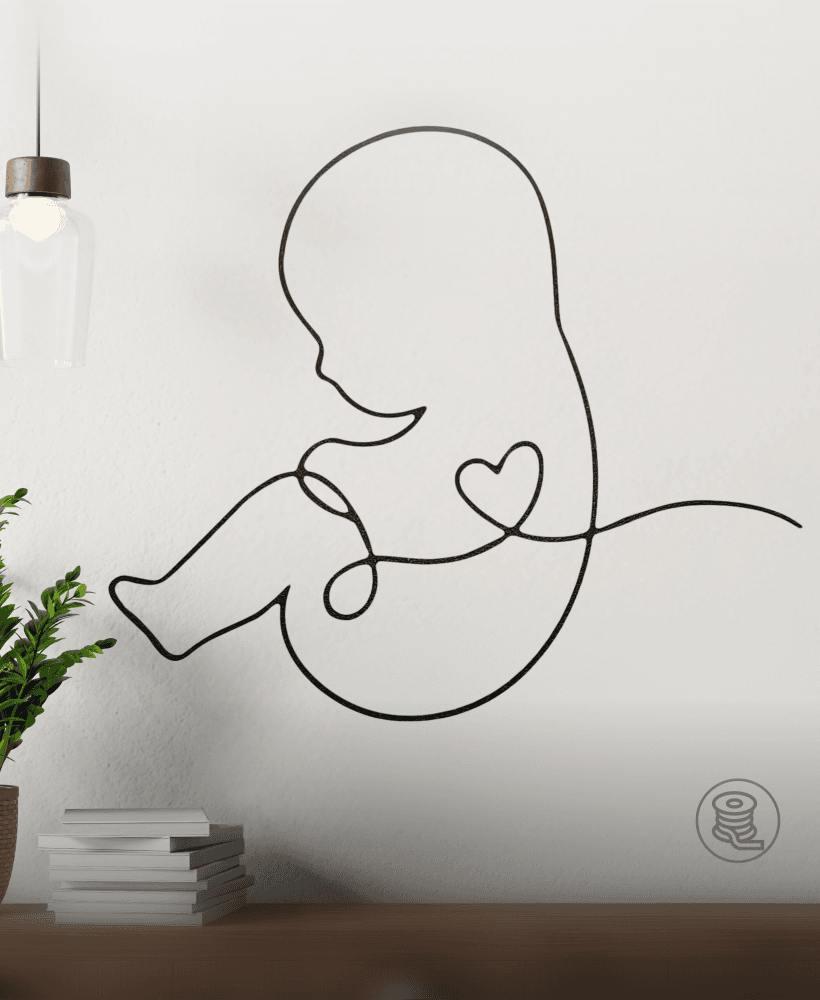 Baby Heart Wall Art 3d model