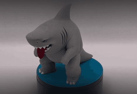 Chubby Shark - Multicolor Print 3d model