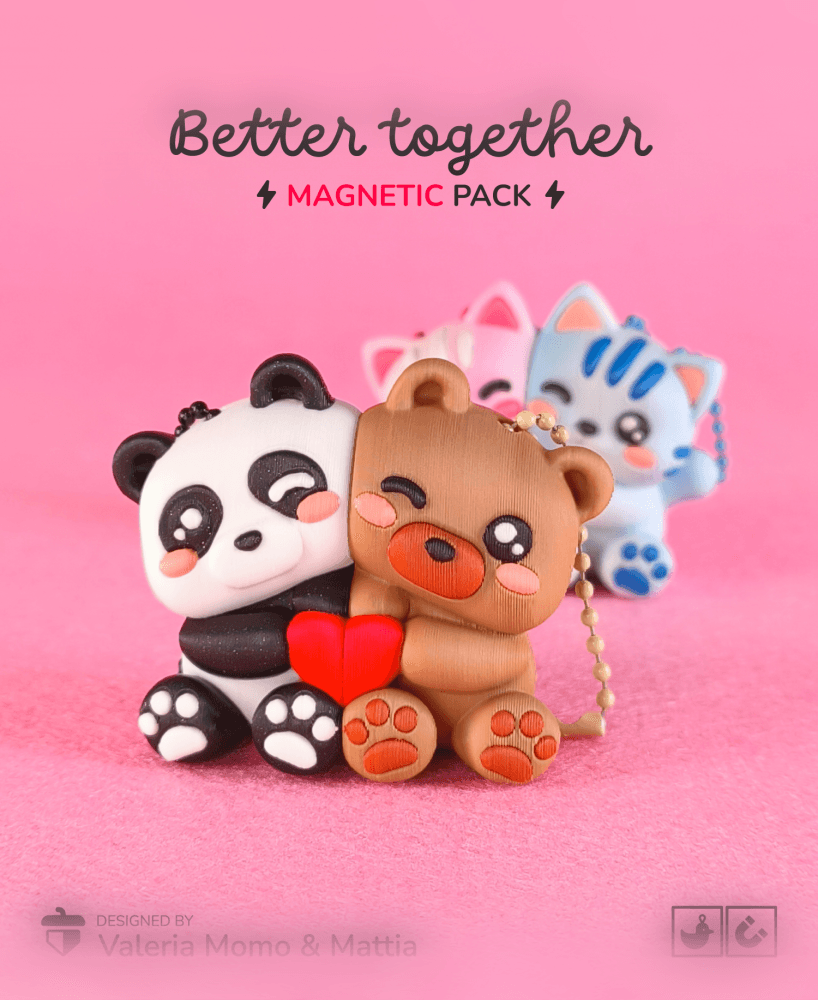 Better Together – Magnetic Keychain Pack 3d model