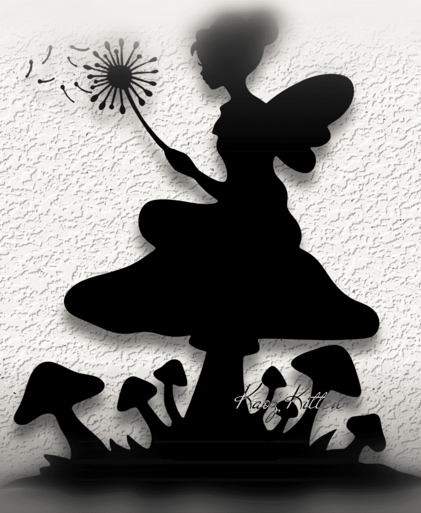 mushroom garden fairy wall art home decor 3d model