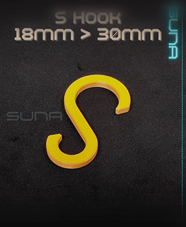 S Hook 18mm / 30mm 3d model
