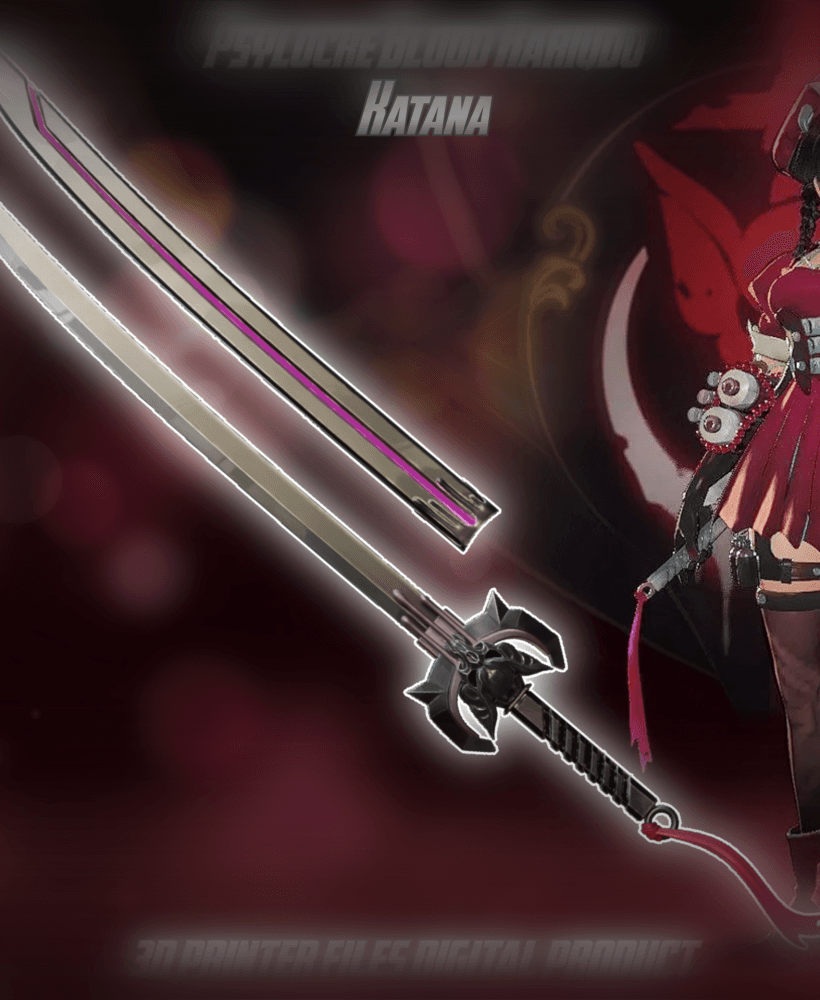 Psylocke Blood Kariudo Katana Marvel Rivals 3d model