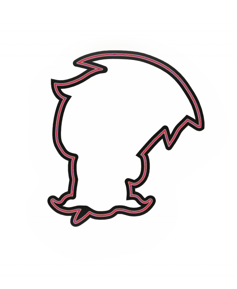 Grim Reaper Cookie Cutter STL File - 4 inches 3d model