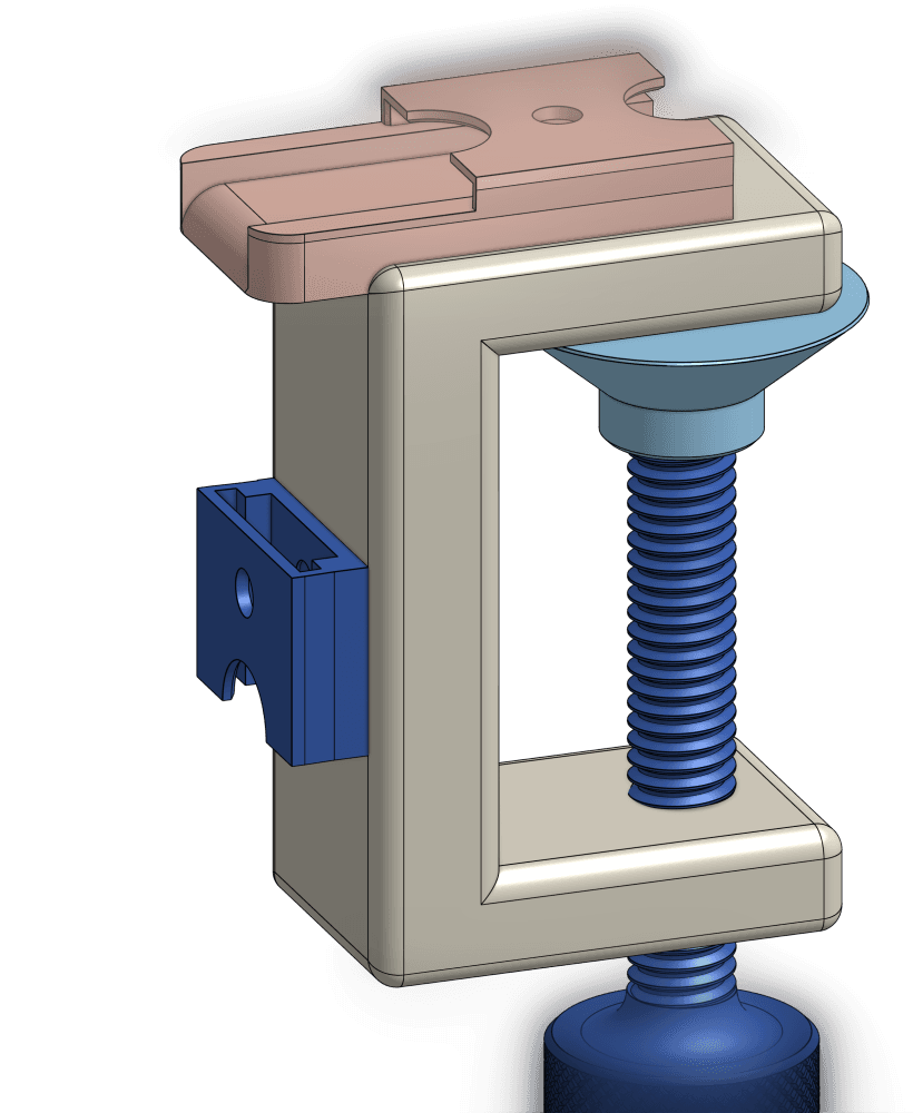 Hot wheels tracks clamp 3d model