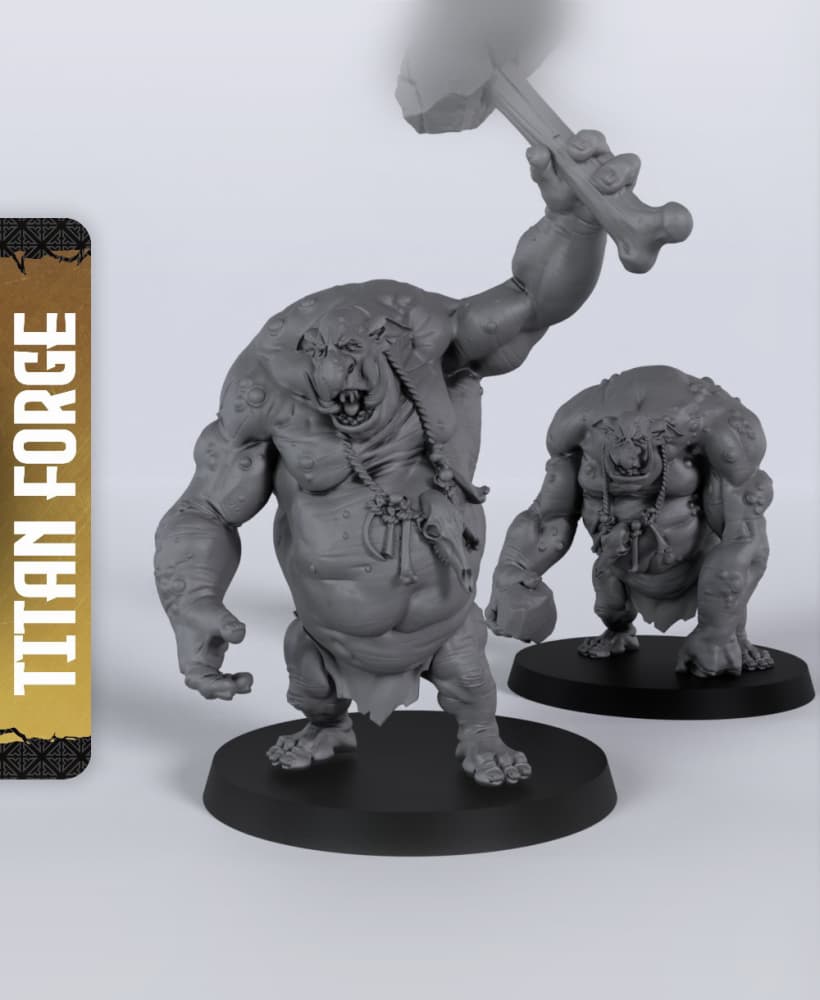 Trolls - With Free Dragon - 5e DnD Inspired for RPG and Wargamers 3d model