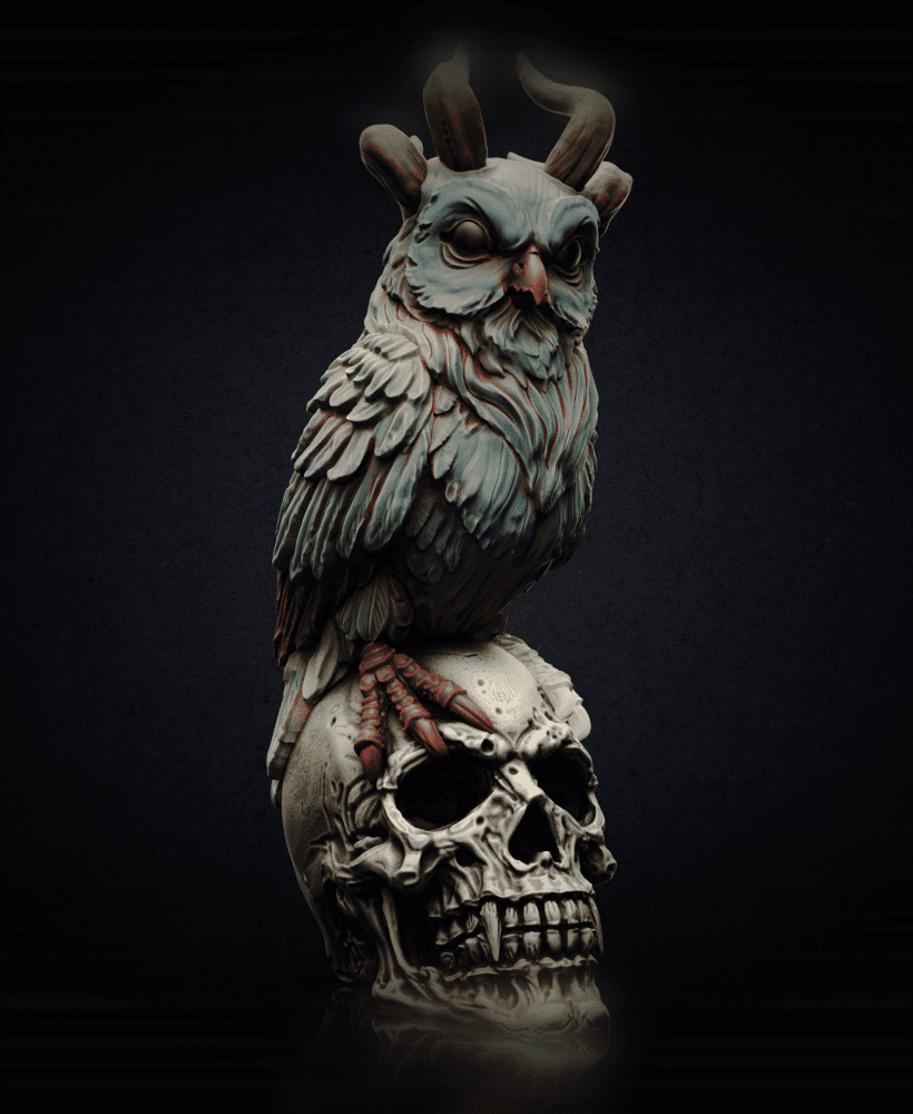 Demon Owl (Pre-Supported) 3d model