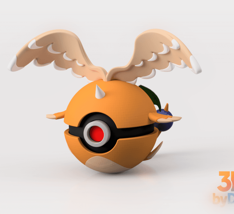 Dragonite (Mega) Poke Ball 3d model