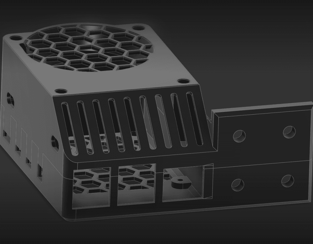 Vector3D ElectriPi and Raspbery Pi 4 Ender3 Case 3d model