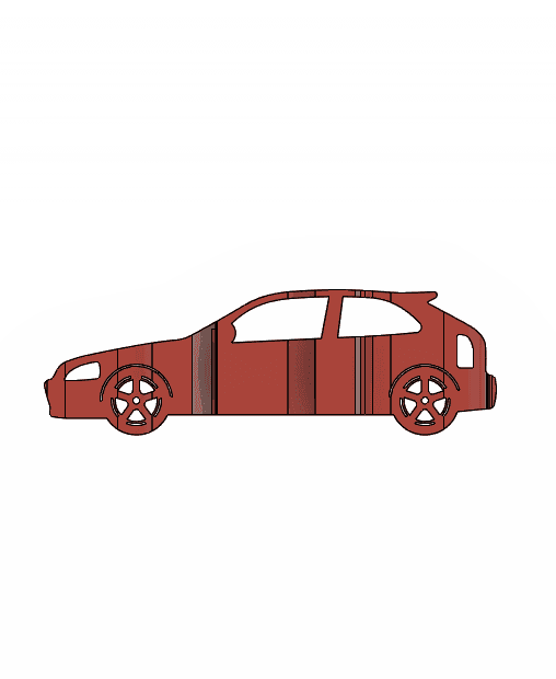 EG Honda Civic Hatch 3D Car Flip Art Desk Display 3d model