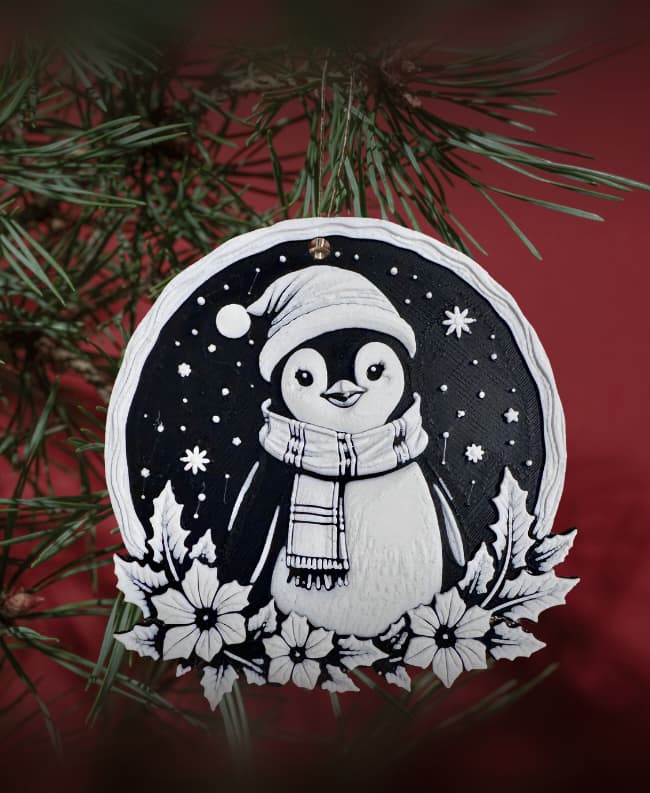 Christmas Penguin Decoration 3d model