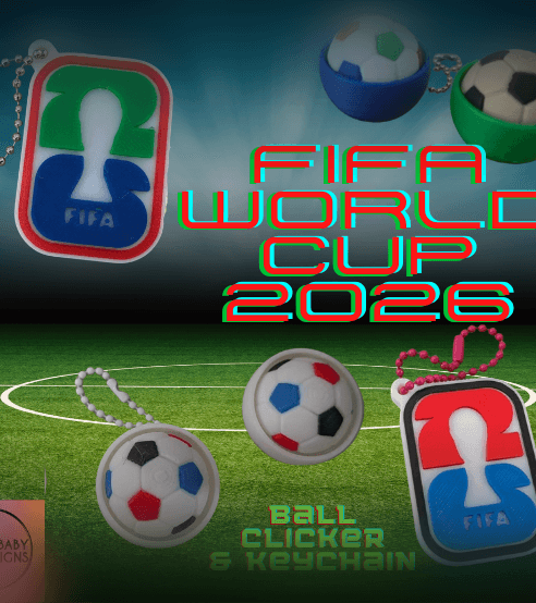 2026 FIFA World Cup Soccer Clicker and Keychain 3d model