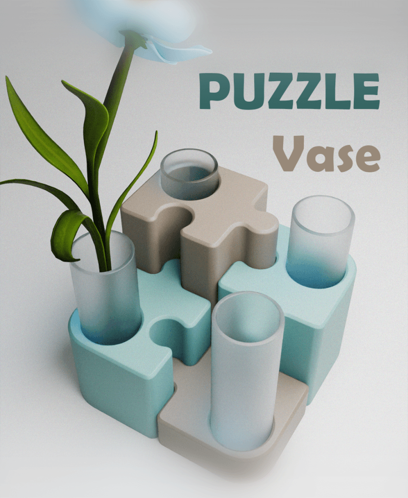 Puzzle Vases 3d model