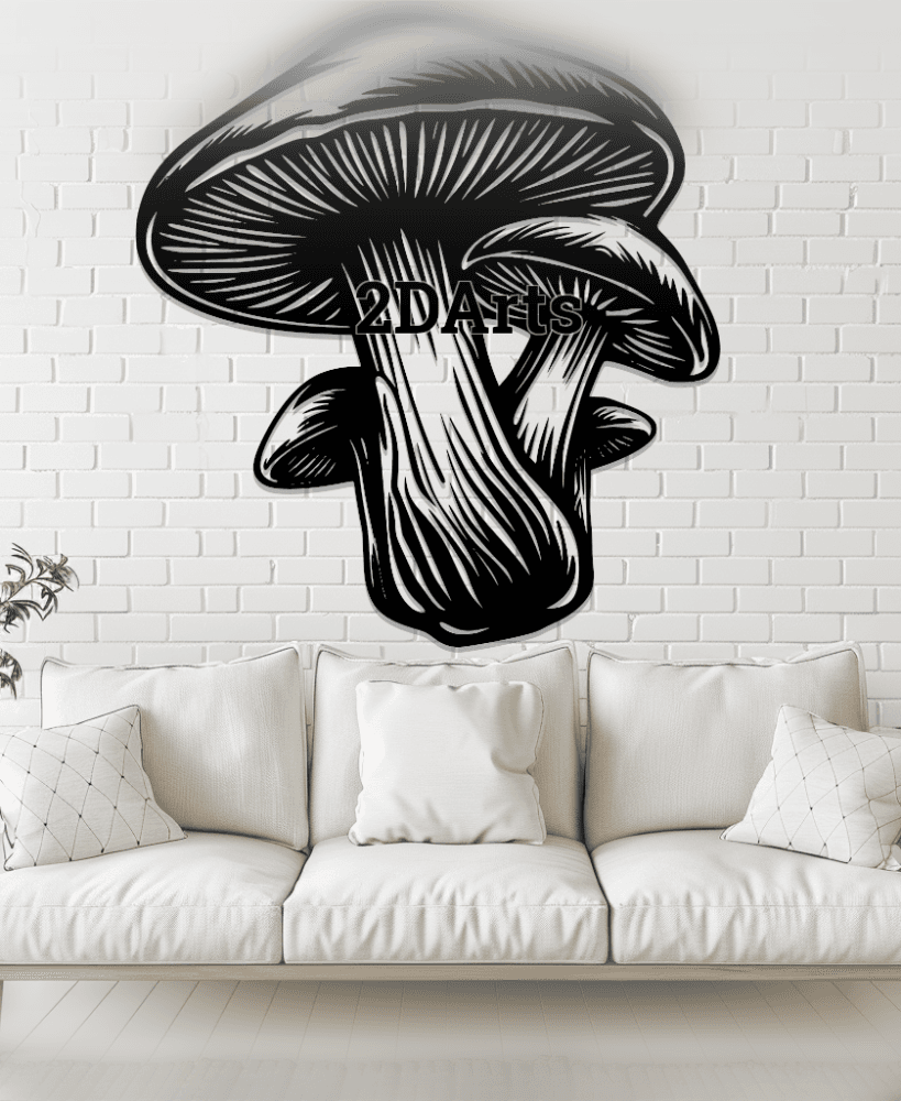 Mushroom 2D Wall Art/Window Art 3d model