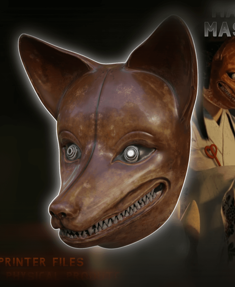 Fox Man Maid Cosplay Mask Silent Hill F 3d model