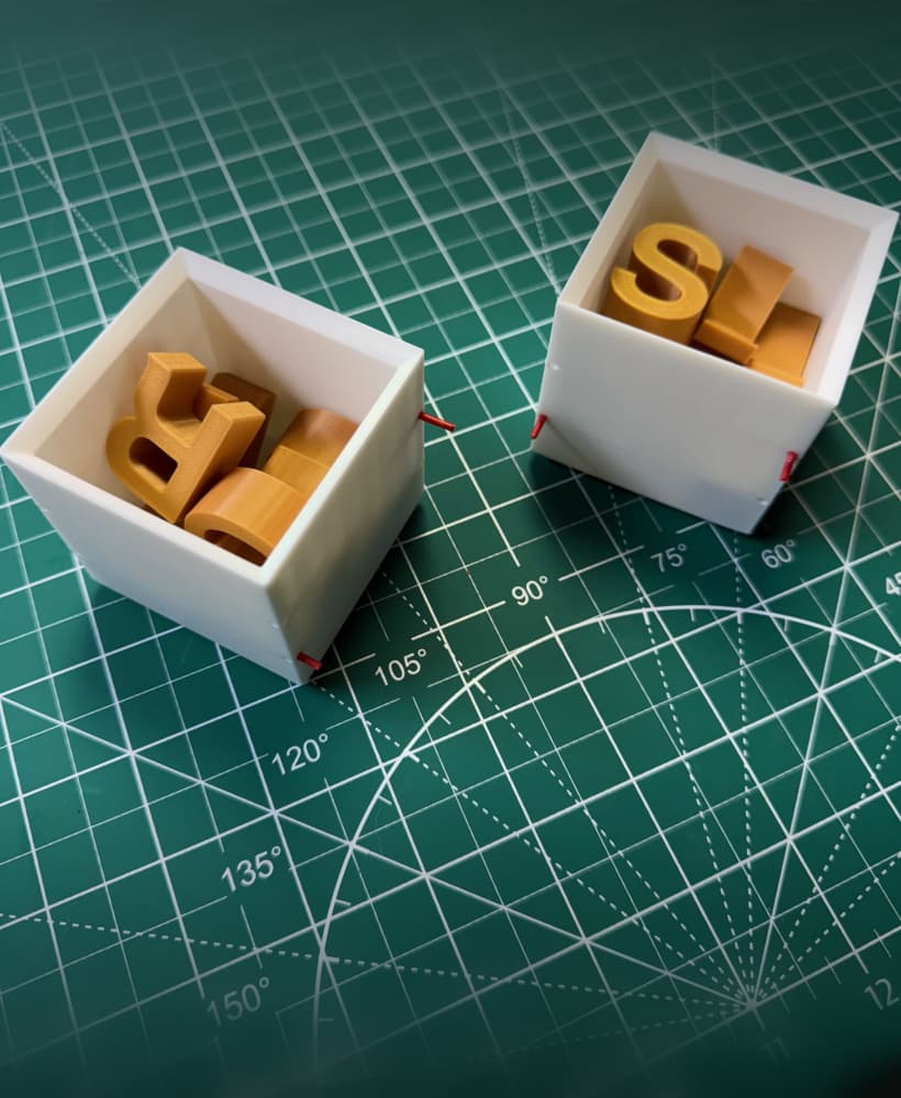 Filament connectable stackable storage bins 3d model