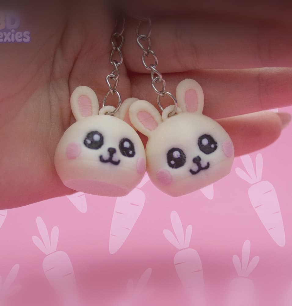 Bunny Keychain 3d model