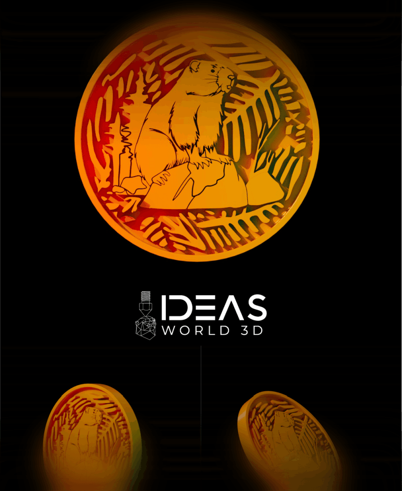 Beaver coaster 3d model