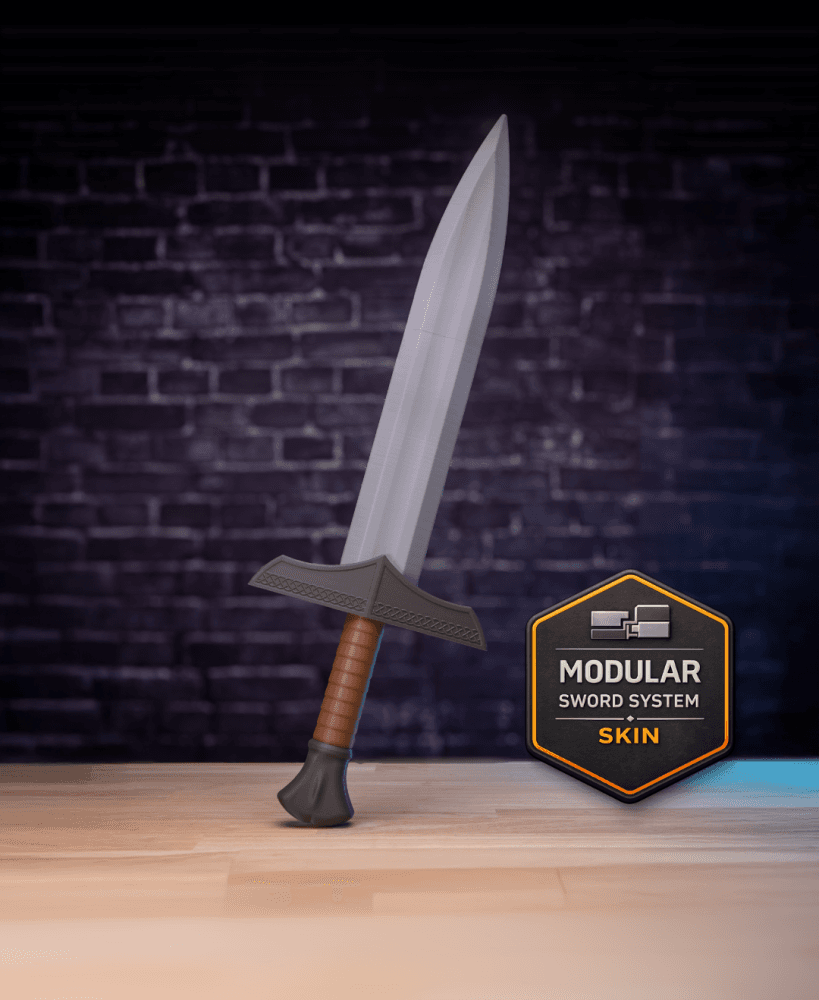Viking 1 Modular Sword Skin – Sword Kit | No Supports, No AMS, No Glue 3d model