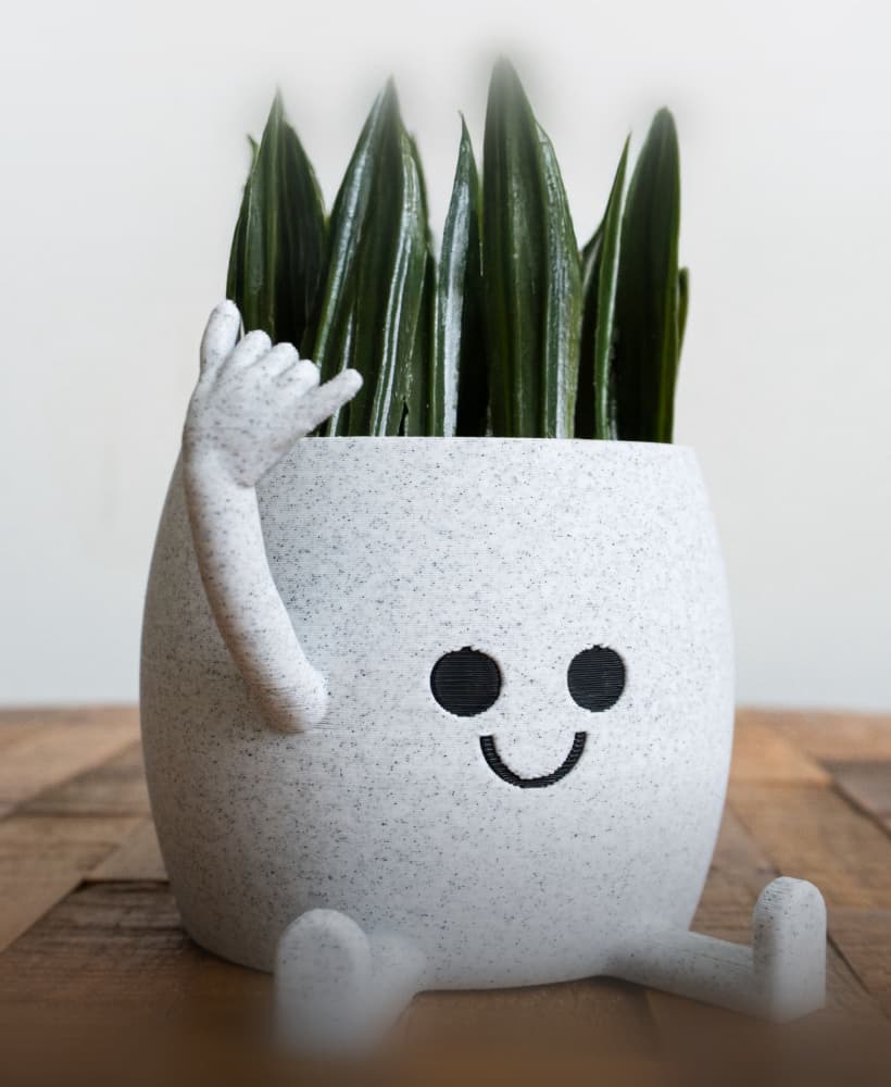Happy Sitting Pot Surf Hand 3d model
