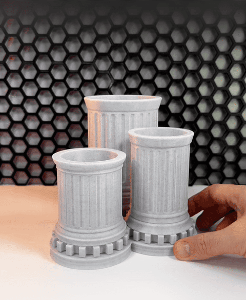 Spinning Pillars Desk Organizer 3d model