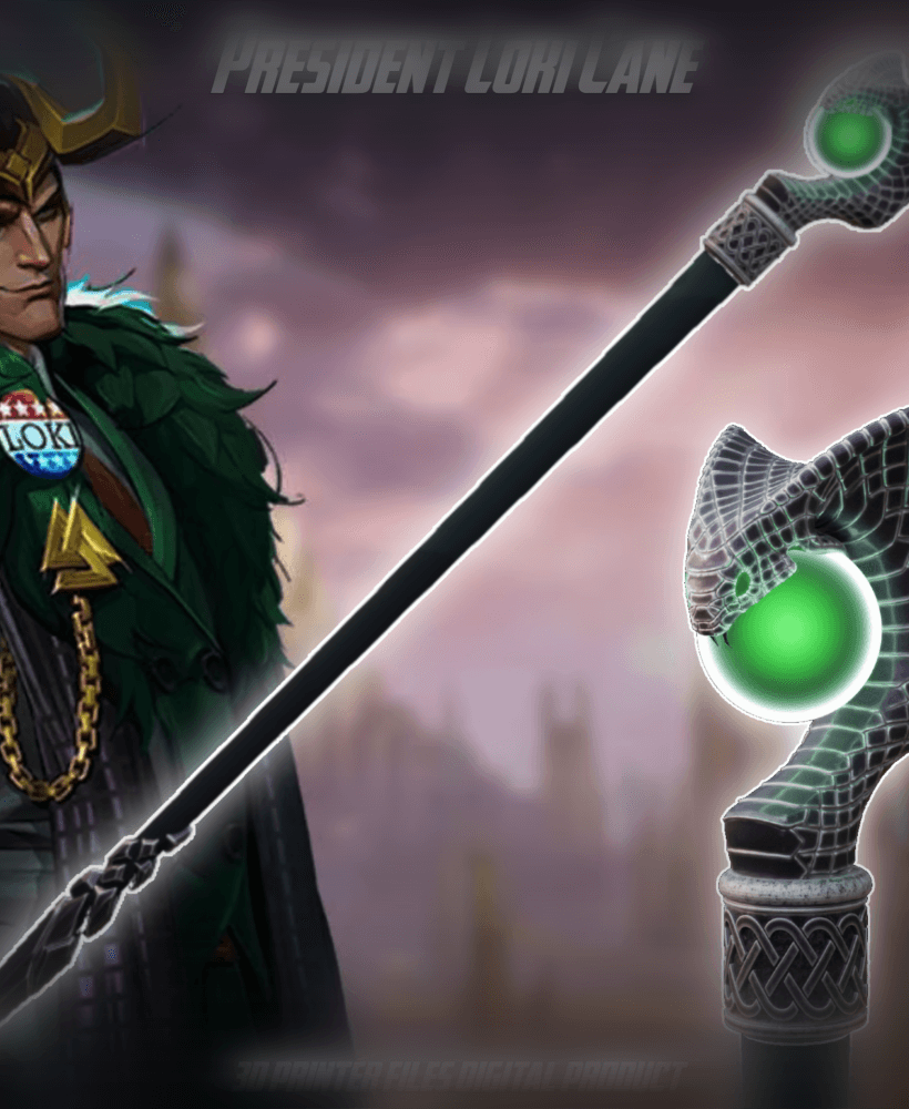 President Loki Cosplay Cane Marvel Rivals 3d model