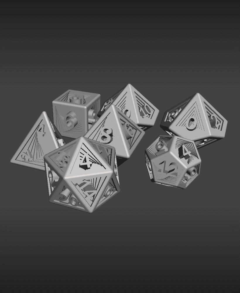 Recursion Dice Set 3d model
