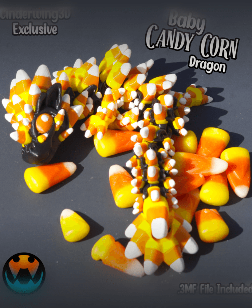 Baby Candy Corn Dragon 3d model