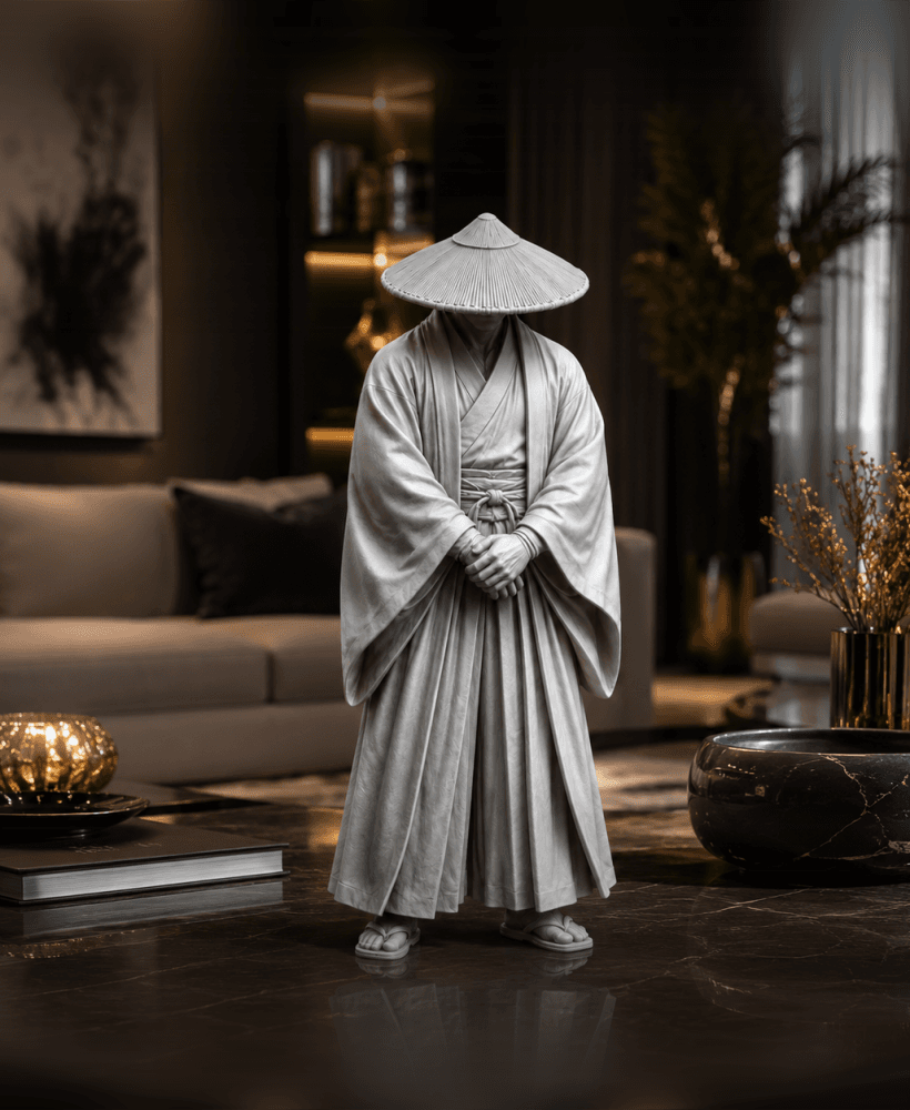 Free Japanese Ronin Monk Statue STL – Zen Samurai Inspired Sculpture 3D Print 3d model