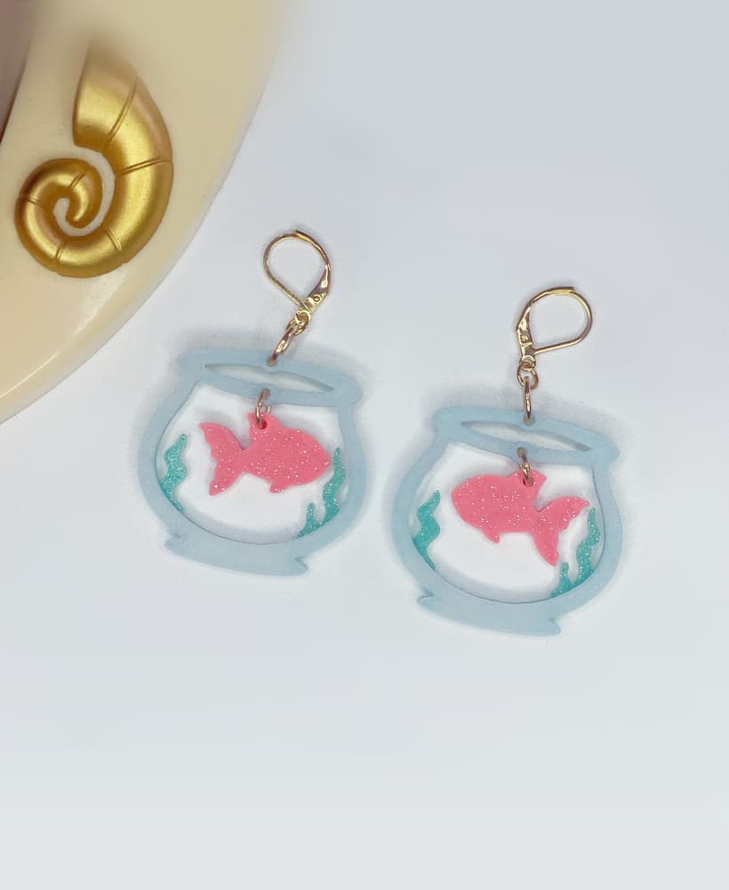 Fishbowl Earrings 3d model