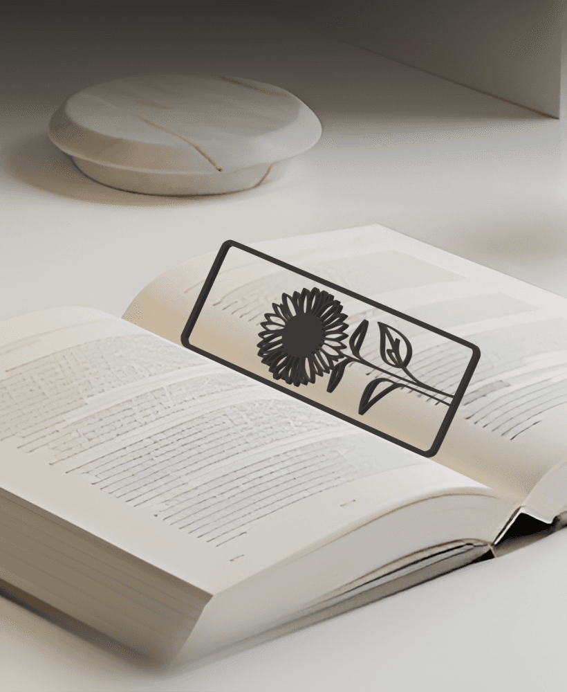 Sunflower Bookmark, Creativity Bookmark, Gift Idea 3d model