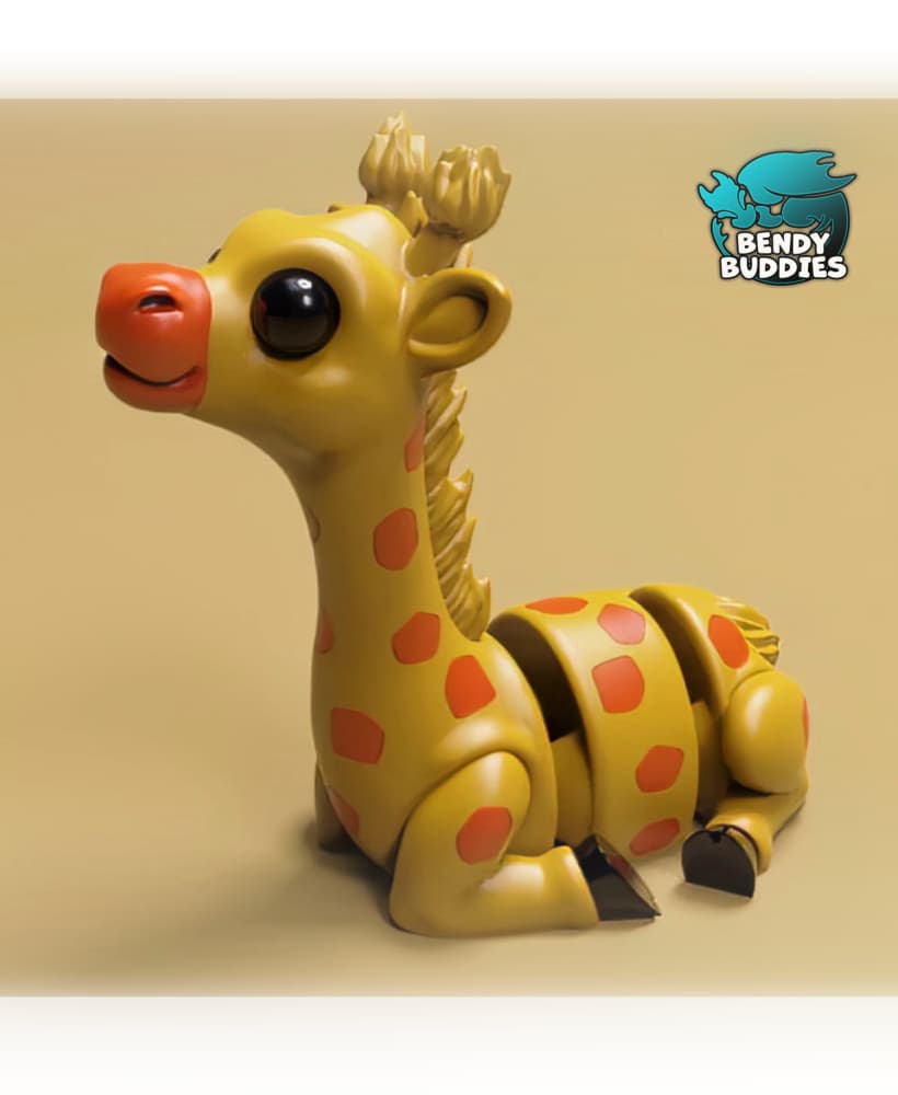 Giraffel / Cute Giraffe Articulated / Print-in-Place African Hoofed Animal / Tall Mammal 3d model
