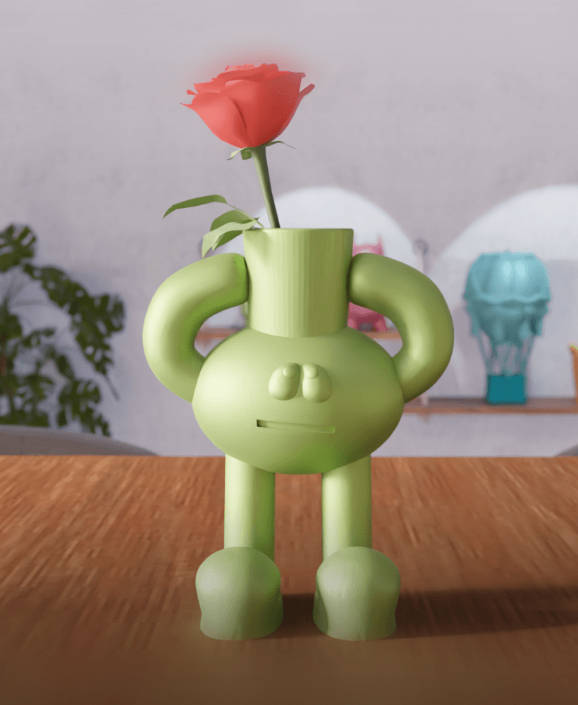 Character Planter - Modern Cartoon Vase 3d model