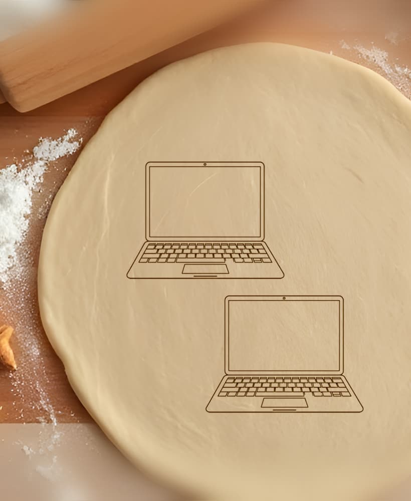 Laptop Cookie Cutter, Biscuit Cutter 3d model