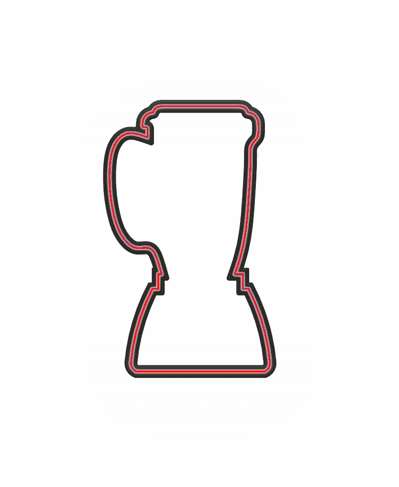 Blender Cookie Cutter STL File - 4 inches 3d model